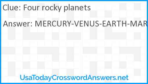Four rocky planets Answer