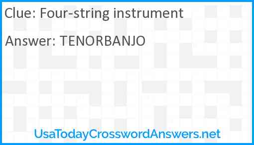 Four-string instrument Answer