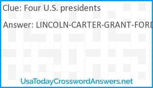 Four U.S. presidents Answer