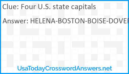 Four U.S. state capitals Answer