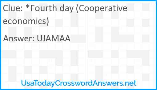 *Fourth day (Cooperative economics) Answer