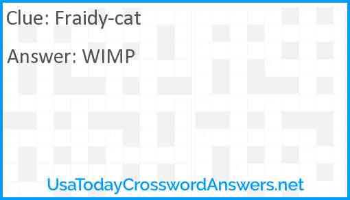 Fraidy-cat Answer