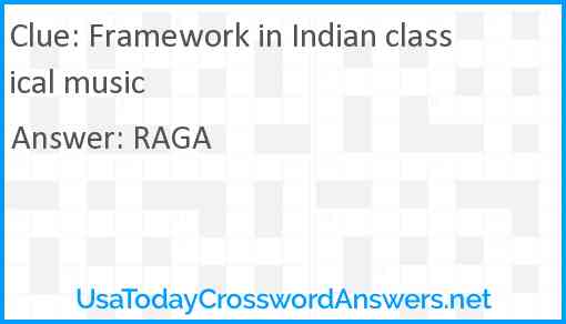 Framework in Indian classical music Answer