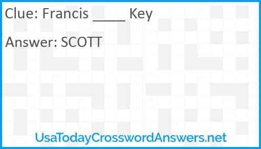Francis ____ Key Answer