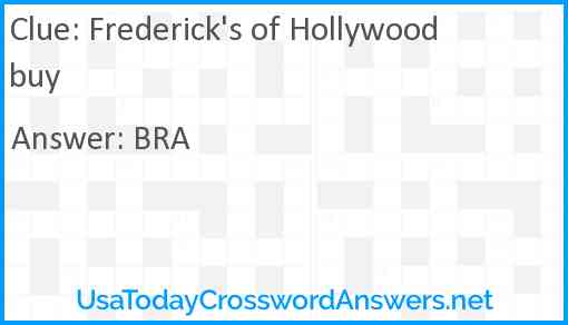 Frederick's of Hollywood buy Answer
