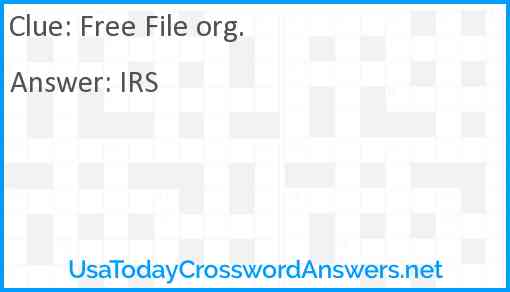 Free File org. Answer