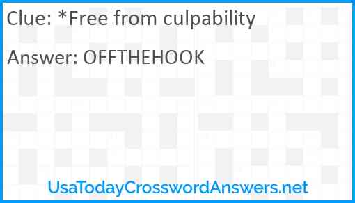 *Free from culpability Answer