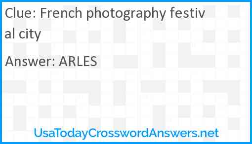 French photography festival city Answer