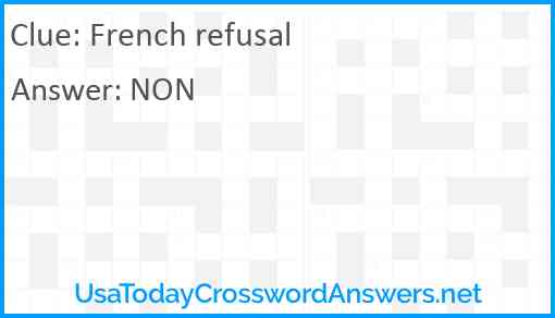 French refusal Answer