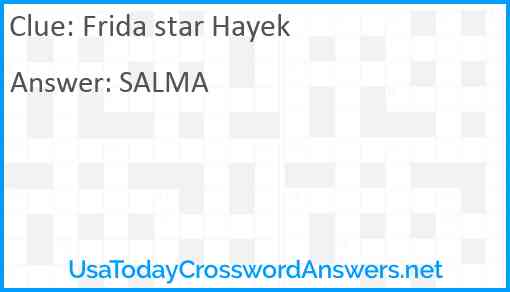 Frida star Hayek Answer