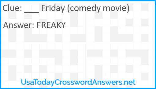 ___ Friday (comedy movie) Answer