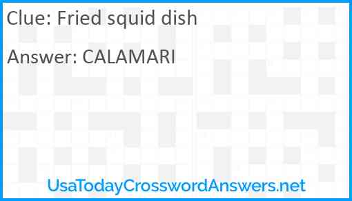 Fried squid dish Answer