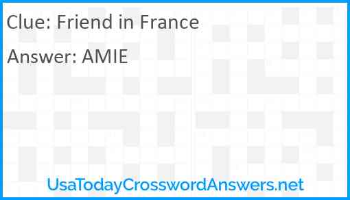 Friend in France Answer