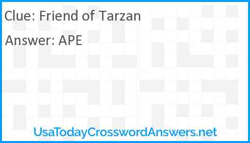 Friend of Tarzan Answer