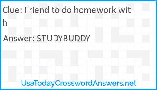 Friend to do homework with Answer