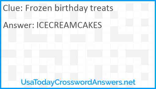 Frozen birthday treats Answer