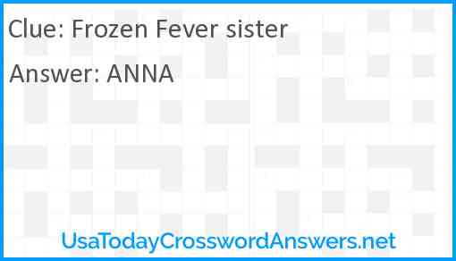 Frozen Fever sister Answer