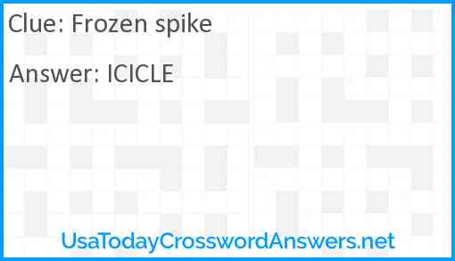 Frozen spike Answer