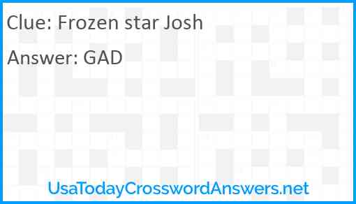 Frozen star Josh Answer