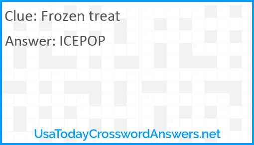 Frozen treat Answer