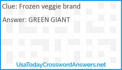 Frozen veggie brand Answer