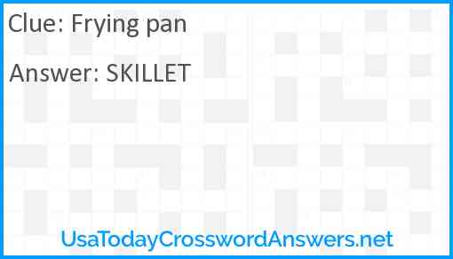 Frying pan Answer