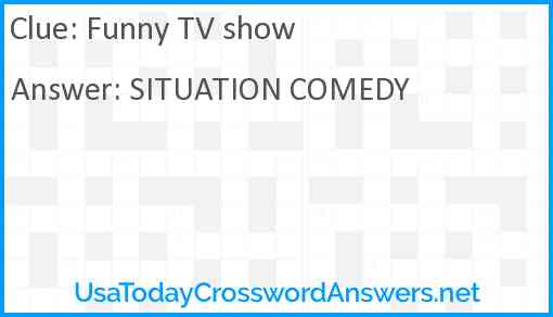 Funny TV show Answer