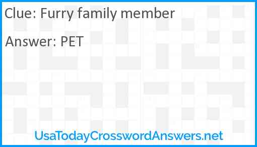 Furry family member Answer