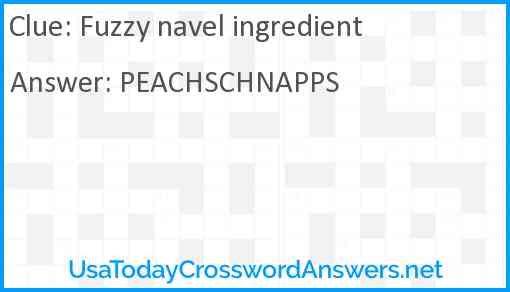 Fuzzy navel ingredient Answer