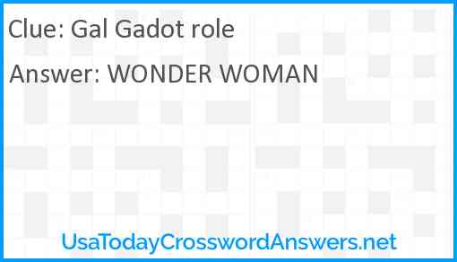Gal Gadot role Answer