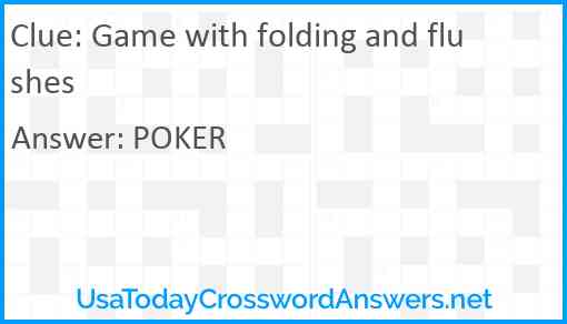 Game with folding and flushes Answer