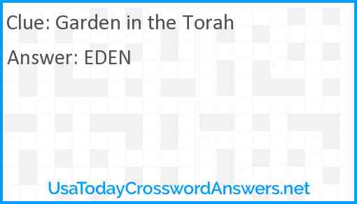 Garden in the Torah Answer