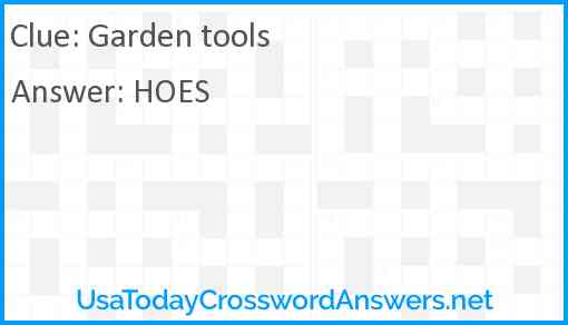 Garden tools Answer