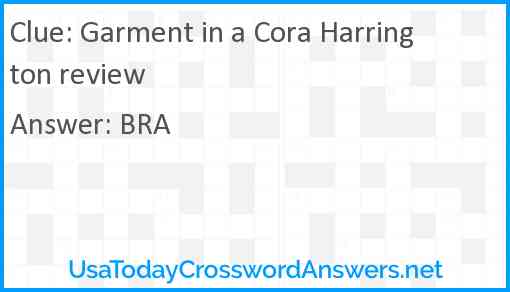 Garment in a Cora Harrington review Answer