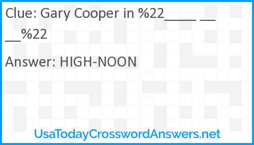 Gary Cooper in %22____ ____%22 Answer