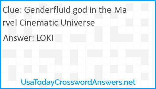 Genderfluid god in the Marvel Cinematic Universe Answer