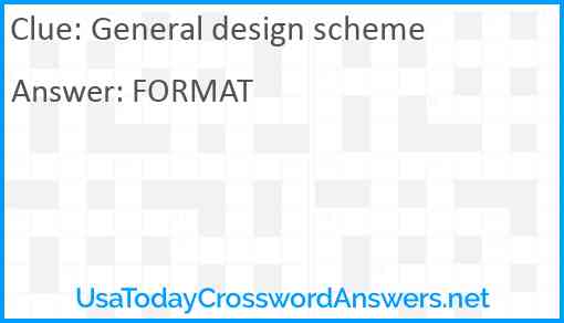 General design scheme Answer
