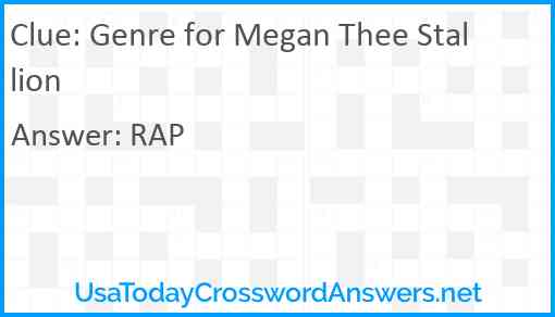 Genre for Megan Thee Stallion Answer