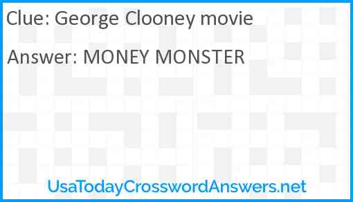 George Clooney movie Answer