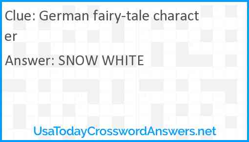 German fairy-tale character Answer