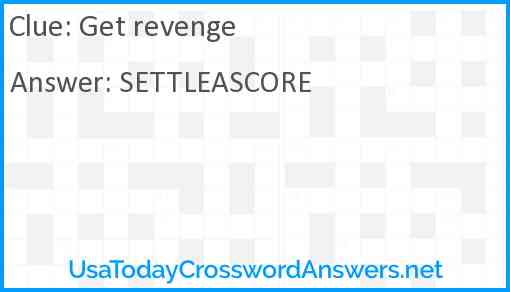 Get revenge Answer