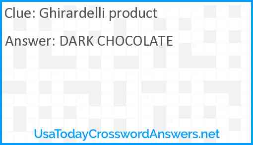 Ghirardelli product Answer