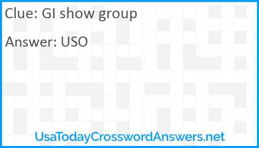 GI show group Answer