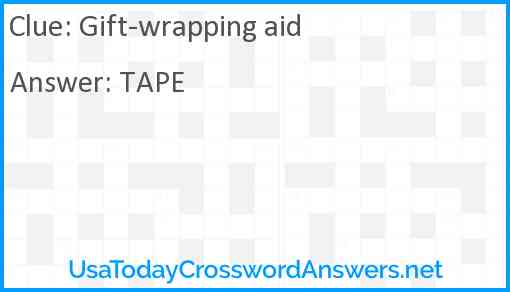 Gift-wrapping aid Answer