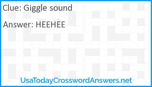 Giggle sound Answer