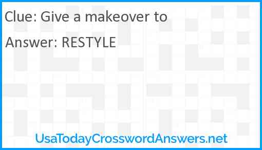 Give a makeover to Answer