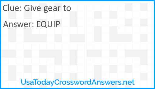 Give gear to Answer