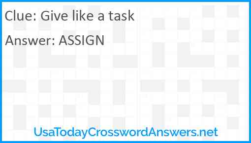 Give like a task Answer