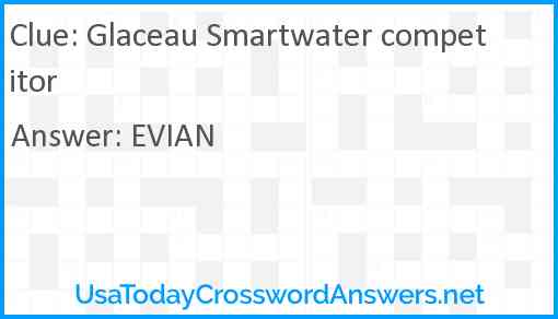 Glaceau Smartwater competitor Answer