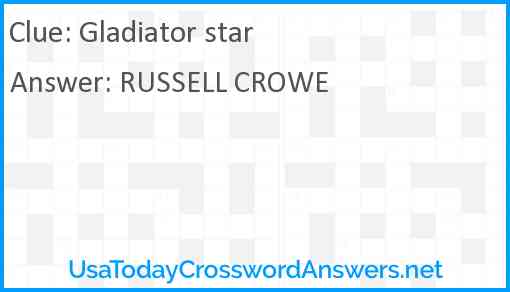 Gladiator star Answer